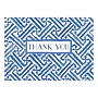 Fretwork Blue Boxed Thank You Note Cards - 8 Note Cards & 8 Envelopes