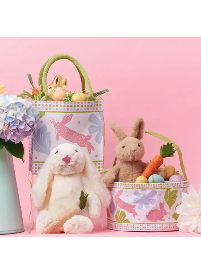 Canvas Easter Basket Rabbit Rabbit