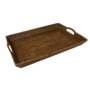 X-Large Rattan Rectangular Tray in Dark Natural