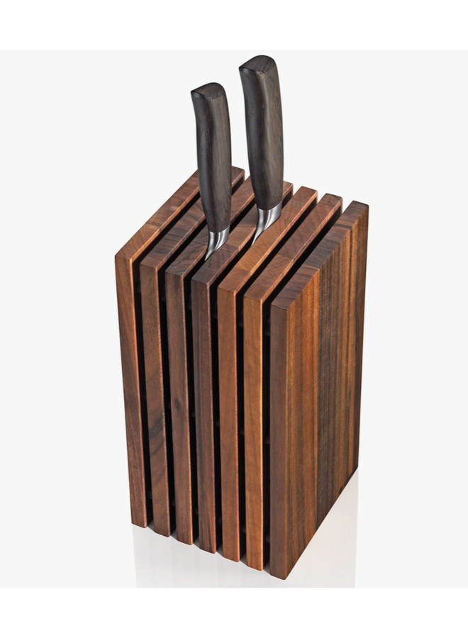 Walnut Slotted Knife Block For Up To 12 Knives