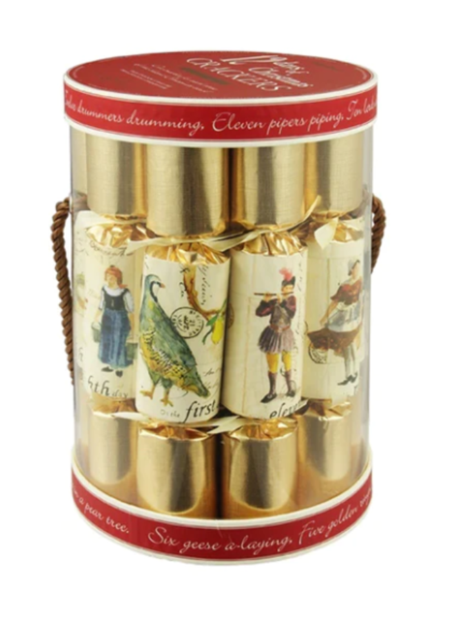 12 Days of Christmas Crackers 12 per box-10"