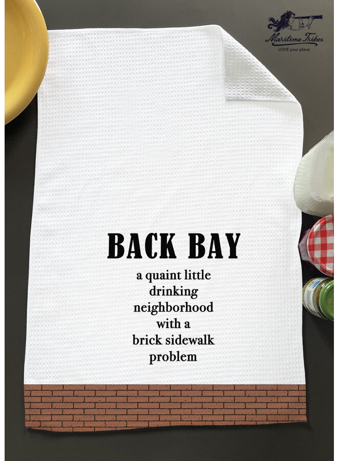 Back Bay Brick Sidewalk Hand Towel 16" x 24"