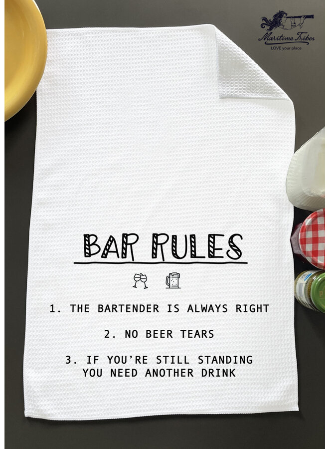 Bar Rules Hand Towel 16" x 24"