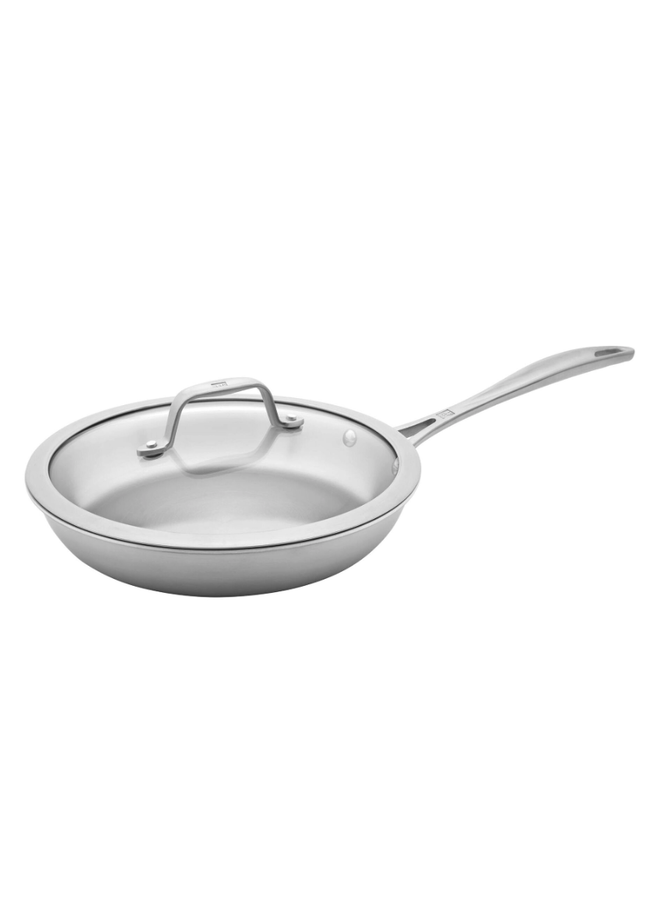 9.5" Stainless Steel Fry Pan w/ Glass lid