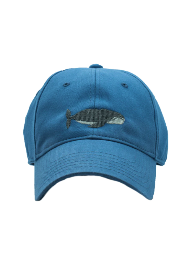 Right Whale on Aegean Blue Cotton Canvas Baseball Hat