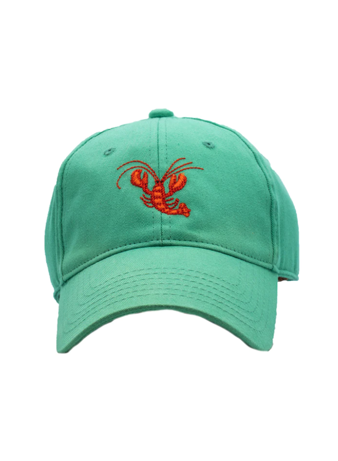 Vintage Lobster On Moss Green Cotton Canvas Baseball Hat