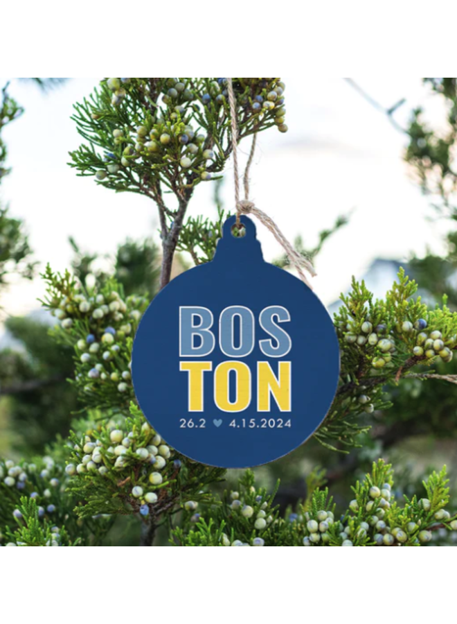 Boston 26.2 Commemorative Bulb Ornament