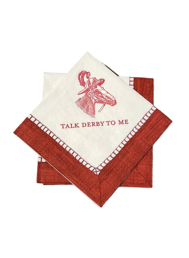 Talk Derby to Me Cocktail Napkins - 24 per package