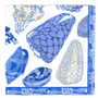 Coquillage Blue Cocktail Napkin - 20 Per Package