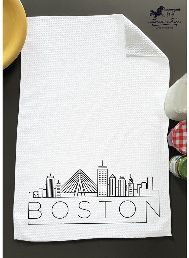 Boston Skyline Hand Towel 16" x 24"