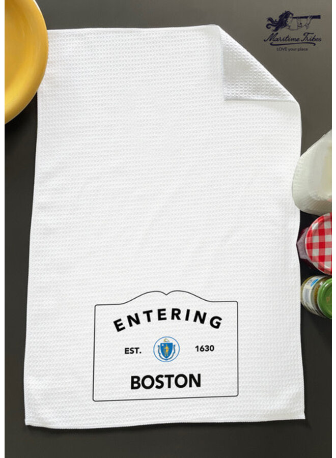 Entering Boston Hand Towel 16" x 24"