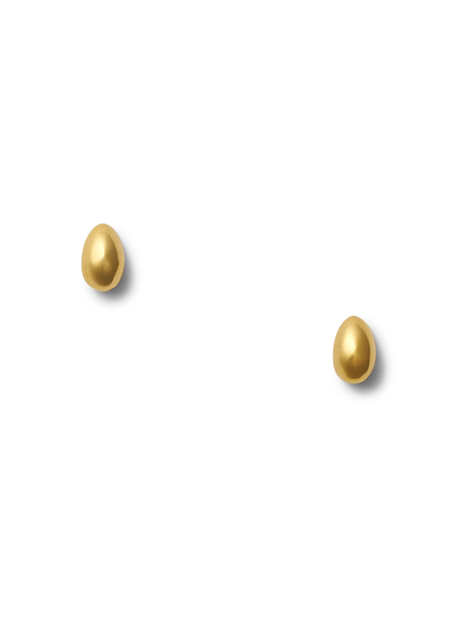 Medium Sculpted Bean Post Earring