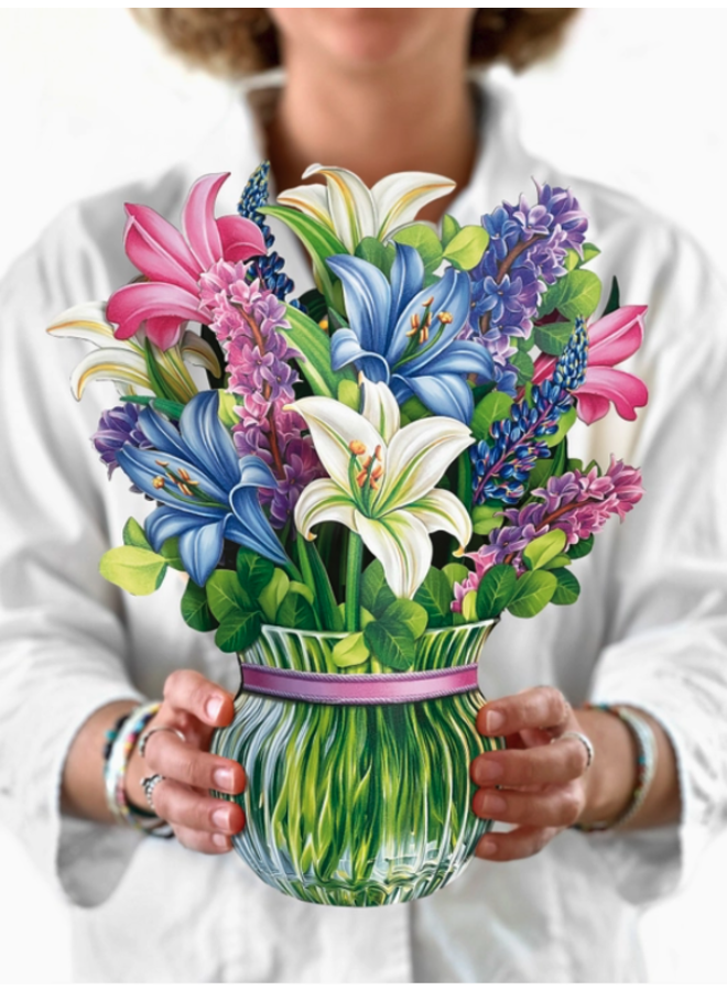 Lilies & Lupines Pop-Up Greeting Card