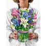 Lilies & Lupines Pop-Up Greeting Card