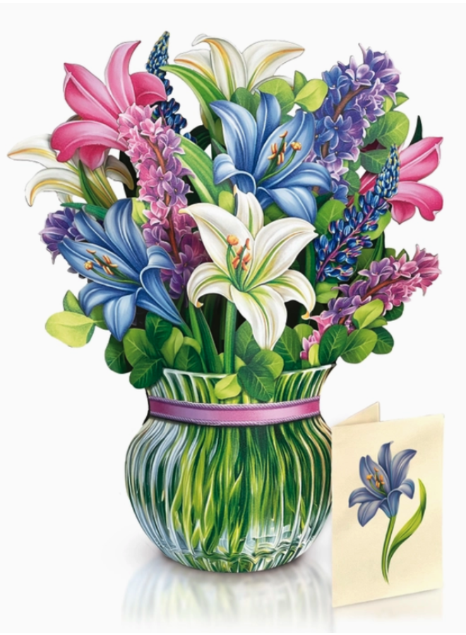 Lilies & Lupines Pop-Up Greeting Card