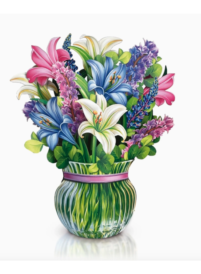 Lilies & Lupines Pop-Up Greeting Card