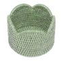 Rattan Scallop Wine Coaster Green