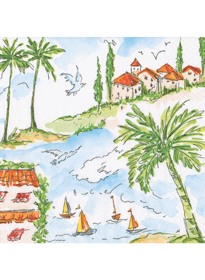 Mallorca Cocktail Napkins - 20 Per Package
