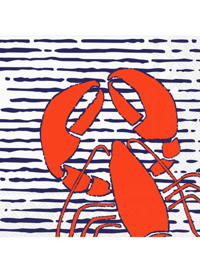 Waterline Lobster Paper Cocktail Napkins - Pack of 20