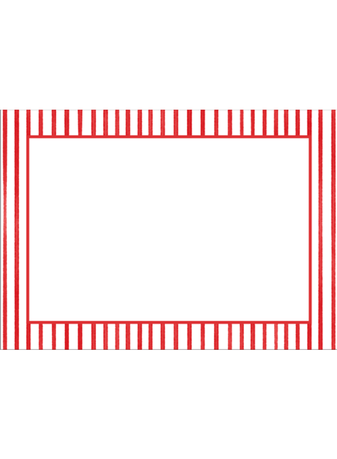 Red Pinstripe Adhesive Labels - 12 Per Pack