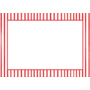 Red Pinstripe Adhesive Labels - 12 Per Pack