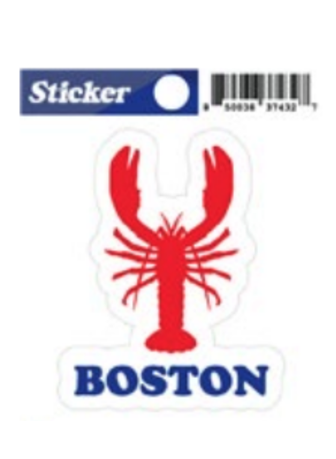Boston Lobster Red & Blue Sticker 3.5"