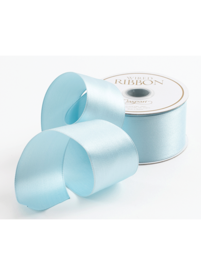 Solid Light Blue Satin Ribbon - 9 Yard Spool