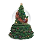 7.5"H Musical Tree Dome Santa & Deer Rotating Snow Globe