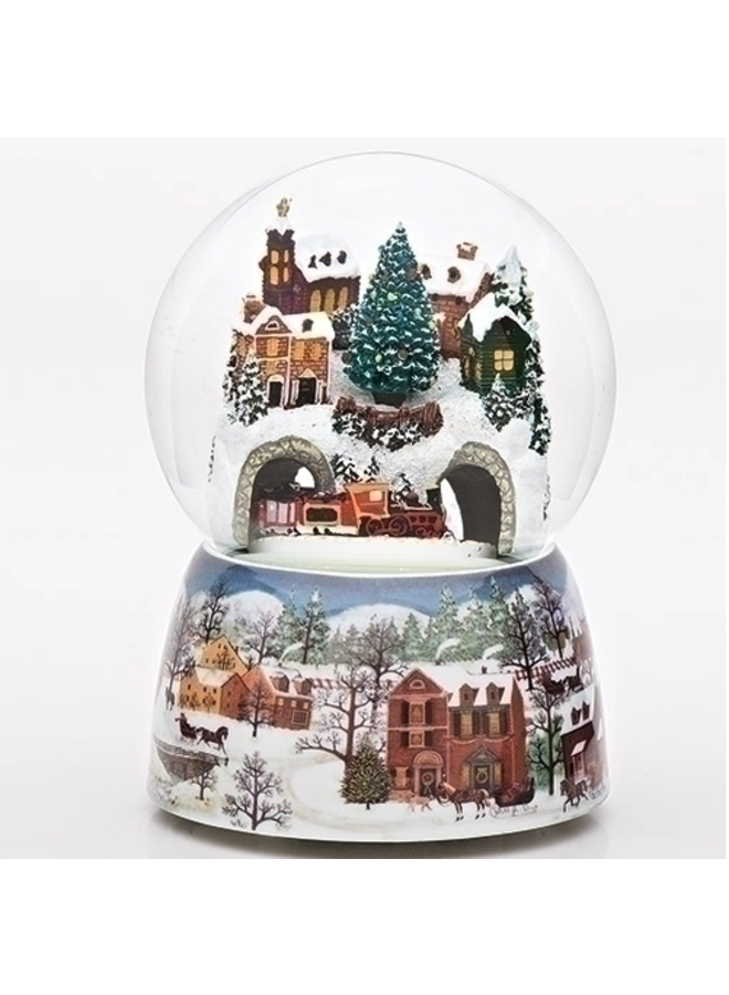 6.75" Rotating Musical Train Snow Globe