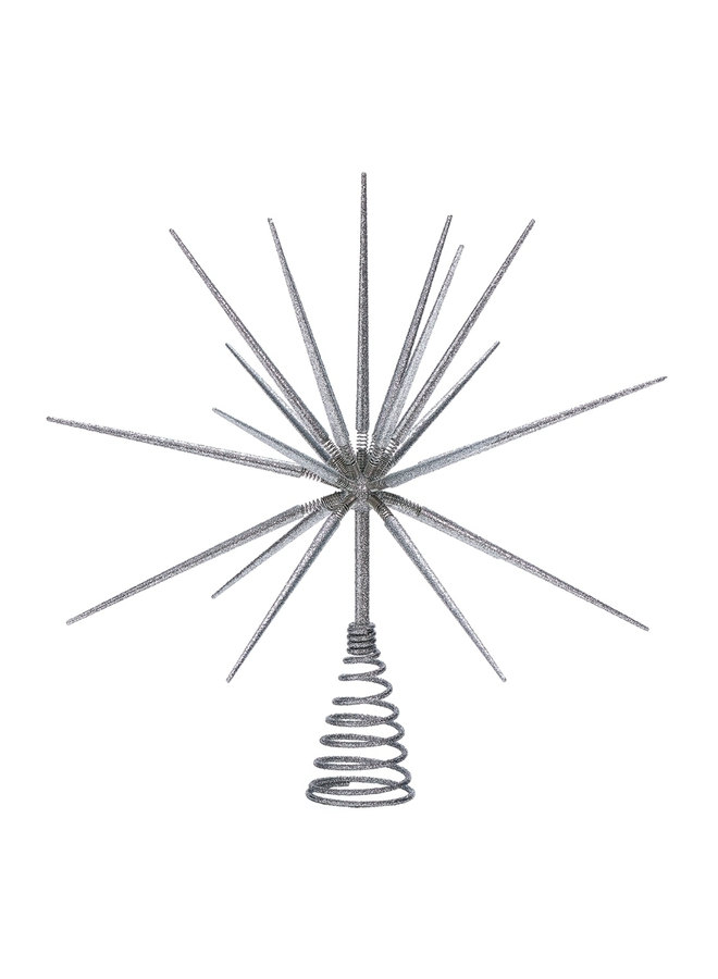 15" Silver Burst Tree Topper