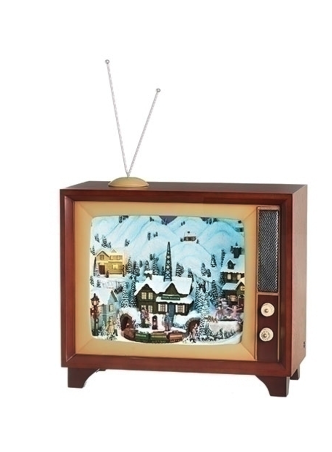 23" Rotating Musical LED TV Train Depot