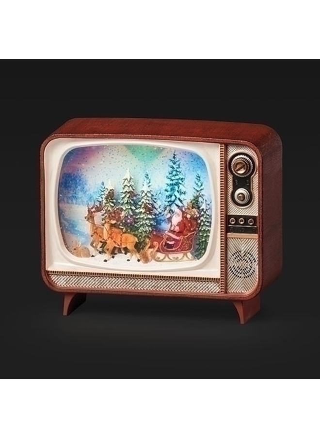 6.7" LED Swirl Santa Scene TV