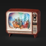 6.7" LED Swirl Santa Scene TV