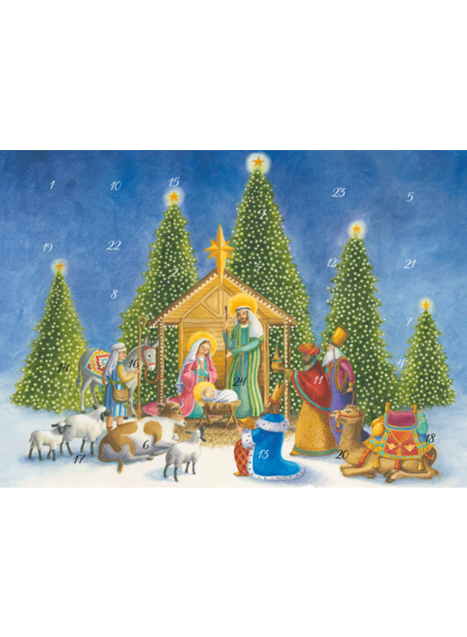 Nativity Advent Calendar Cards