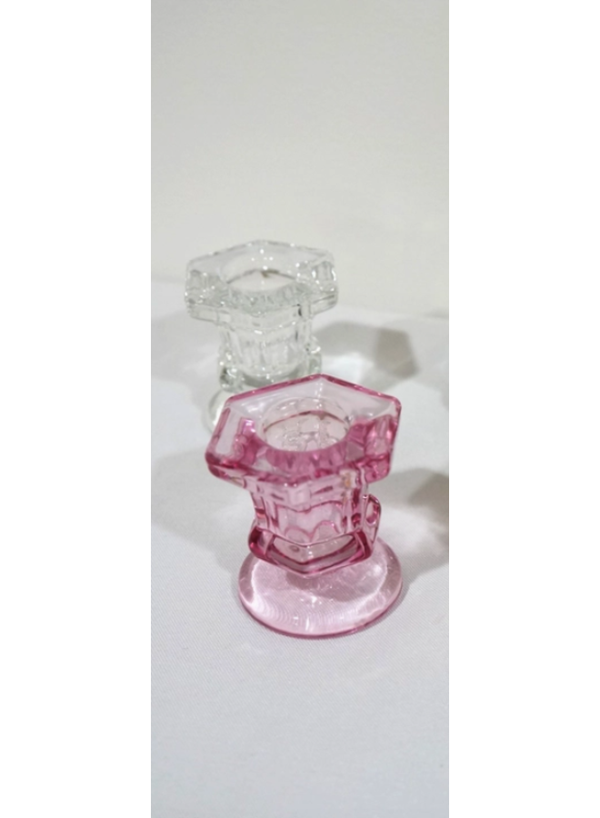 Glass Candlestick Holder