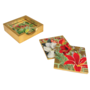 Christmas Garden Lacquer Coaster Set