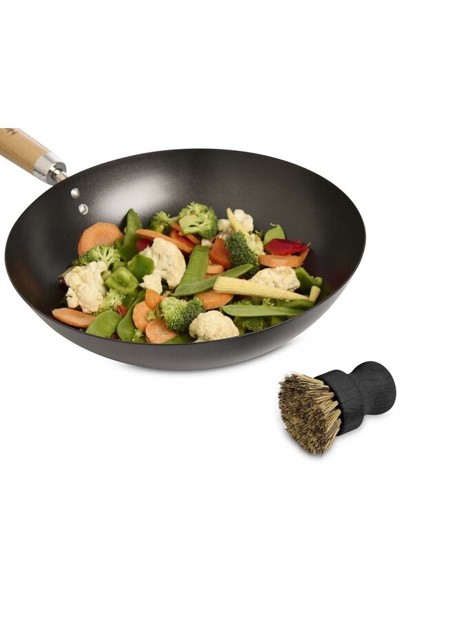 Helen's Asian Kitchen Wok & Cast Iron Scrub Brush