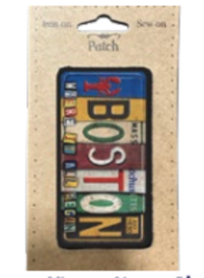 Boston Vintage License Plate Patch