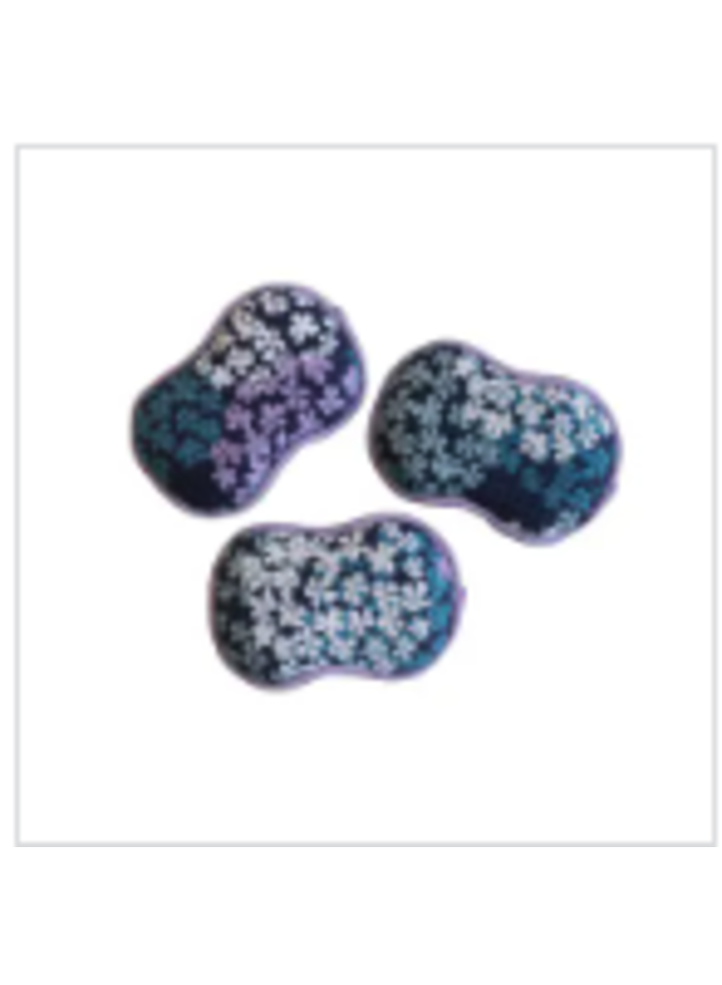 RE:usable Sponges (Set of 3) Hydrangea navy