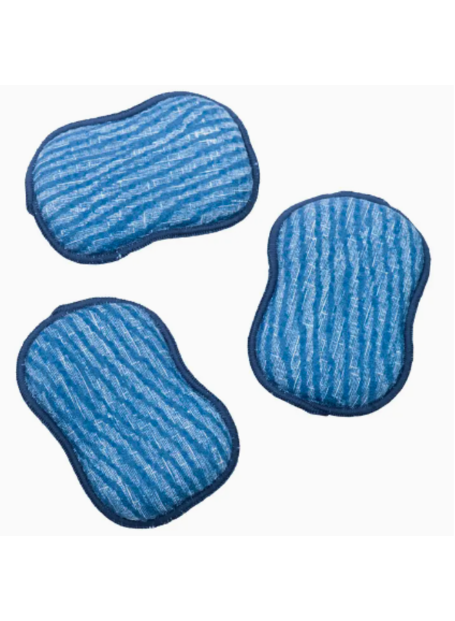 RE:usable Sponges (Set of 3) Waves blue