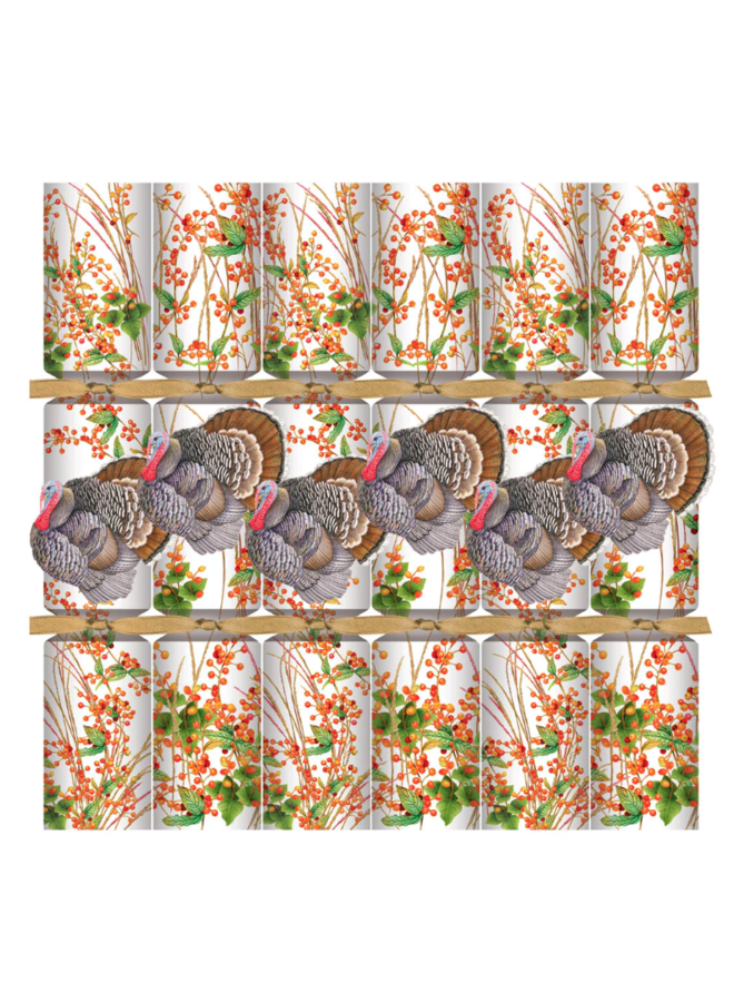 Turkey And Berries Celebration Crackers - 6 Per Box