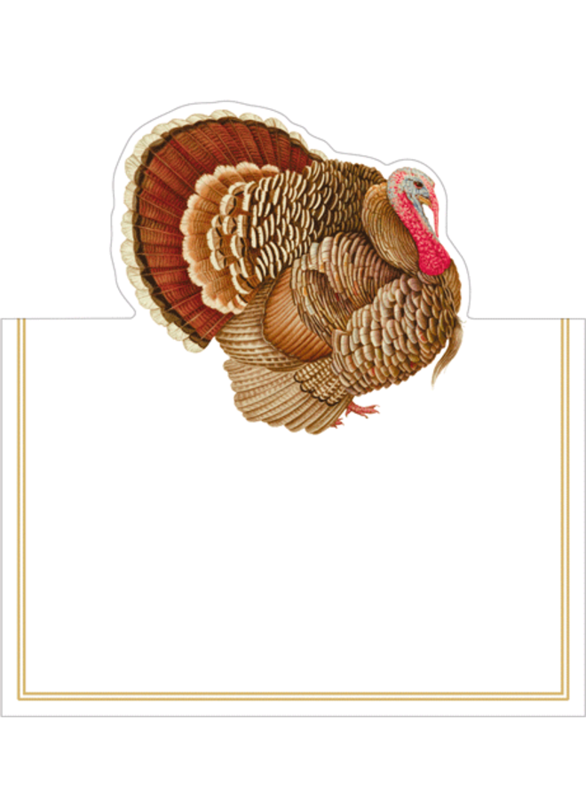 Turkey Place Card Die-Cut Foil 8 Per Package