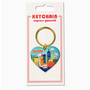 Boston Skyline Heart Keychain