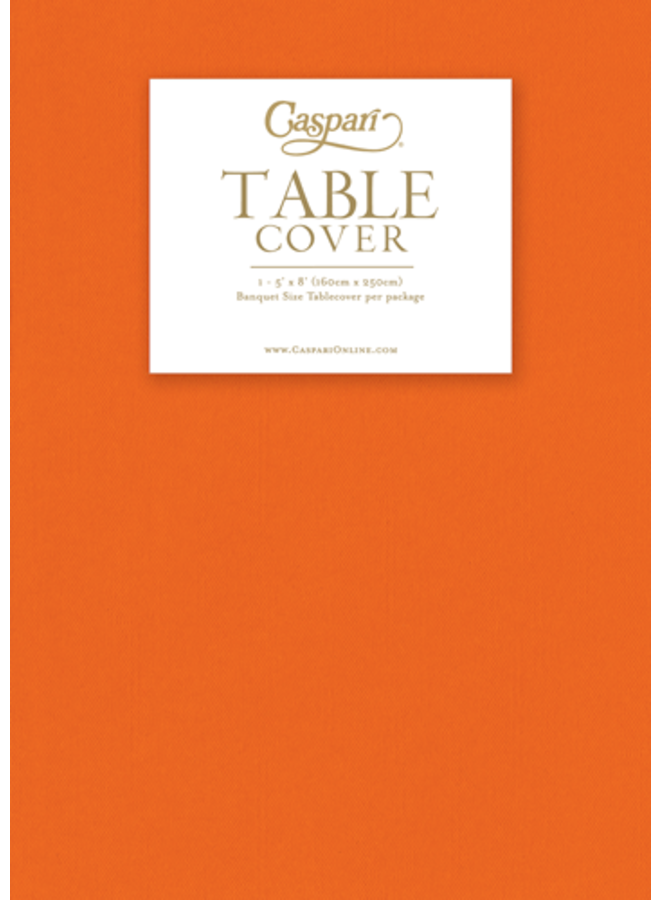 Paper Linen Solid Table Cover in Tangerine - 1 Each