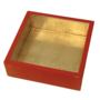 Lacquer Cocktail Napkin Holder in Coral & Gold - 1 Each