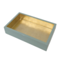 Lacquer Guest Towel Napkin Holder in Celadon & Gold - 1 Each