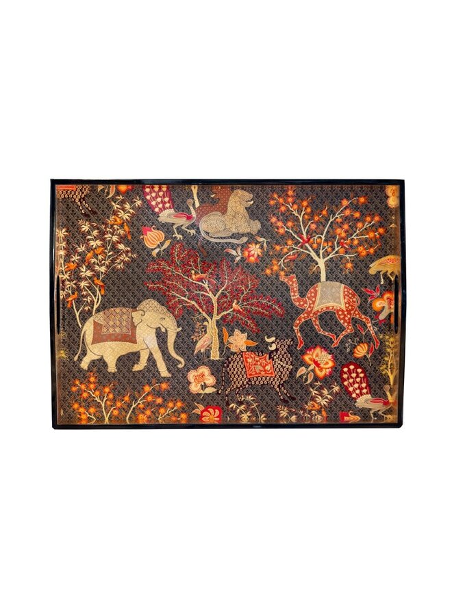 Le Jardin De Mysore Lacquer Large Rectangle Tray - 1 Each