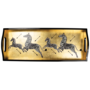 Zebras Gold Lacquer Bar Tray