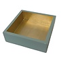 Lacquer Cocktail Napkin Holder in Celadon & Gold - 1 Each