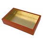 Lacquer Guest Towel Napkin Holder in Coral & Gold